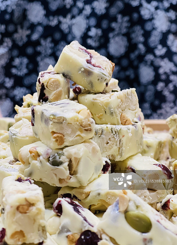 传统美食～牛轧糖图片素材