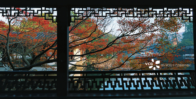 亭外秋色（浙江杭州·曲院风荷）图片素材