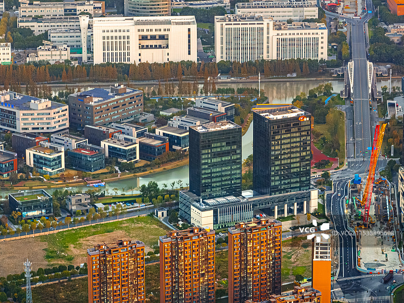 张江人工智能岛 恒瑞大楼 川杨河 上海浦东高科技产业园 张江高科 张江科学城图片素材