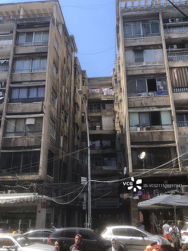 黎巴嫩第二大城市的黎波里（Tripoli）城市街道建筑景观图片素材