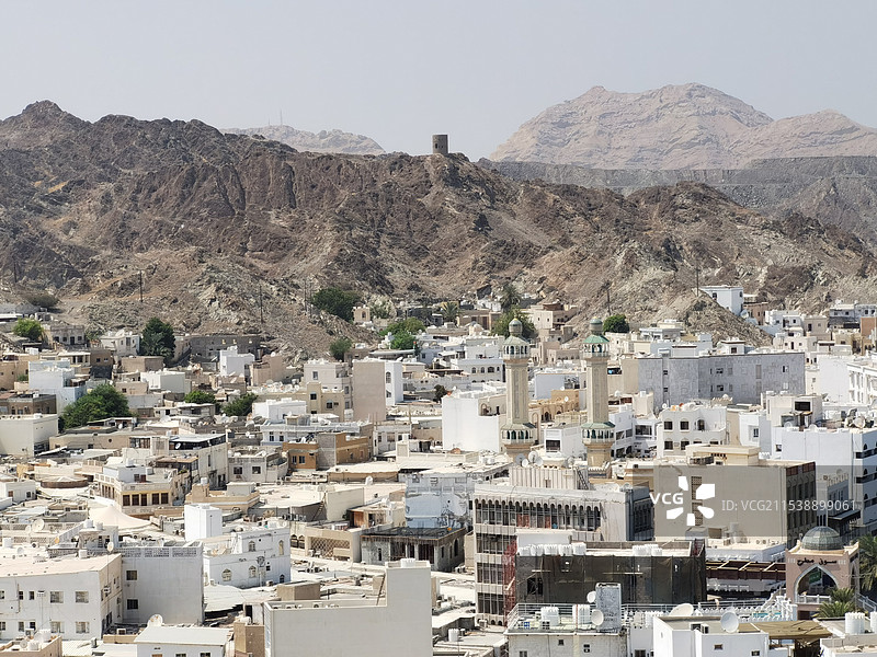 中东阿曼国首都马斯喀特城市风景图片素材