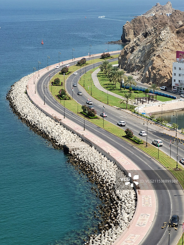 中东阿曼国首都马斯喀特城市风景图片素材