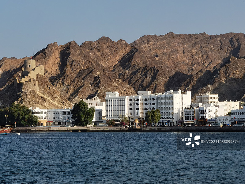 中东阿曼国首都马斯喀特城市风景图片素材