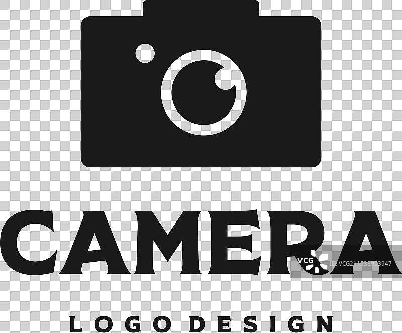 经典相机标志设计在孤立背景上图片素材