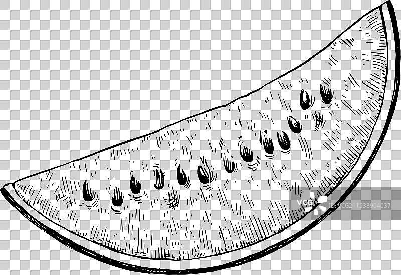 白色背景上的西瓜图片素材