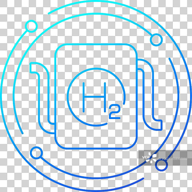氢能系统图标 H2 能源来源图片素材