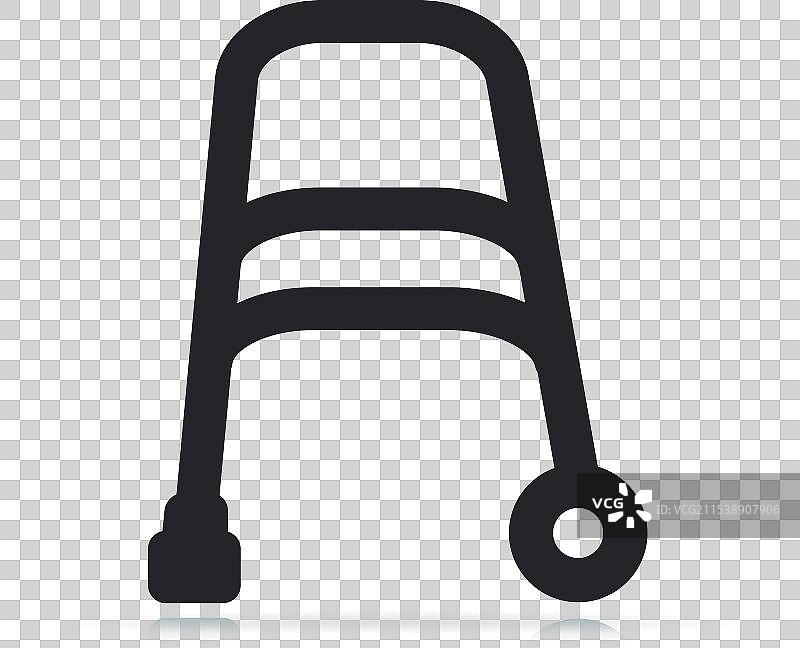 白色背景上的助行器图标图片素材