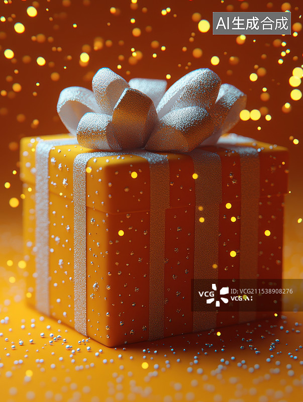 【AI数字艺术】礼盒礼物特效打开的空盒子背景图片素材