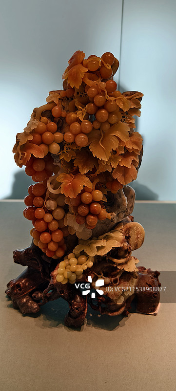 中国非遗传承～青田石雕，硕果图片素材