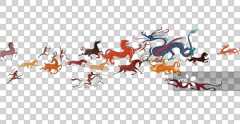 动物手绘插画图片素材