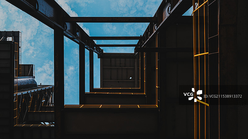 建筑结构仰天俯视图图片素材