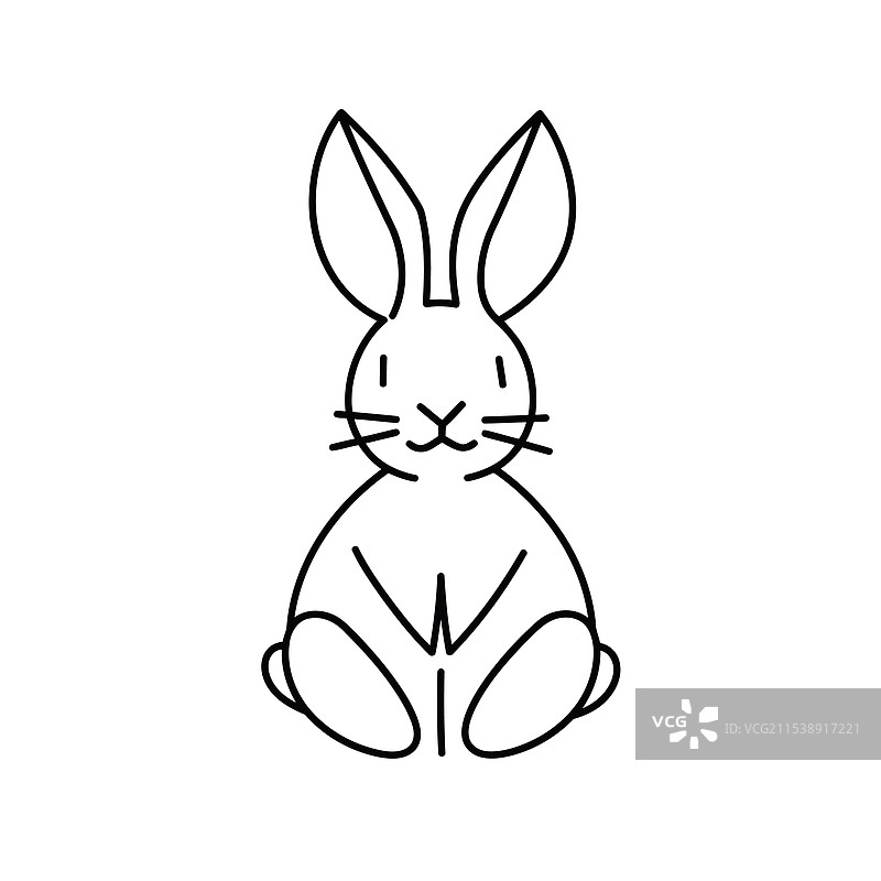 兔子剪影标志符号图片素材