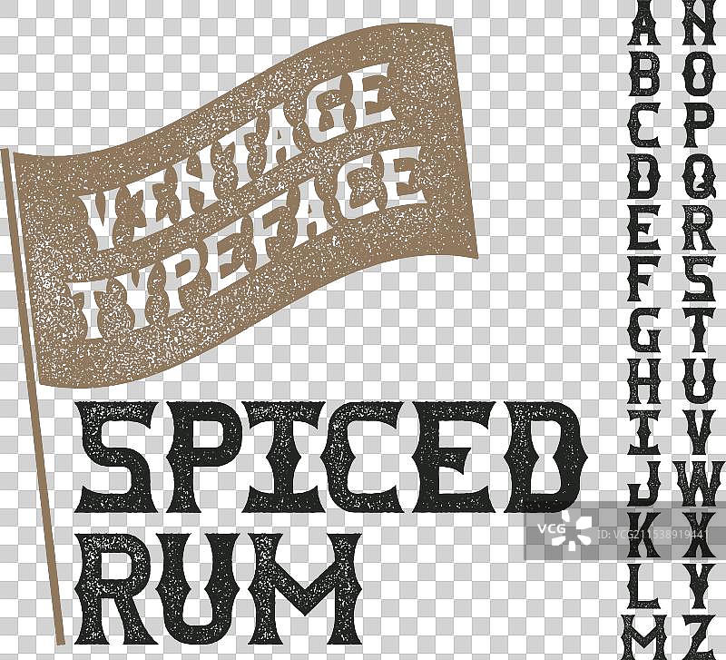 威士忌精美标签字体复古字形图片素材