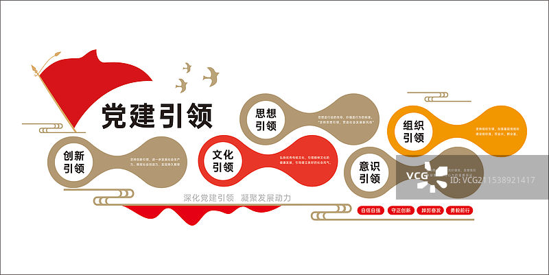 党建引领展板图片素材