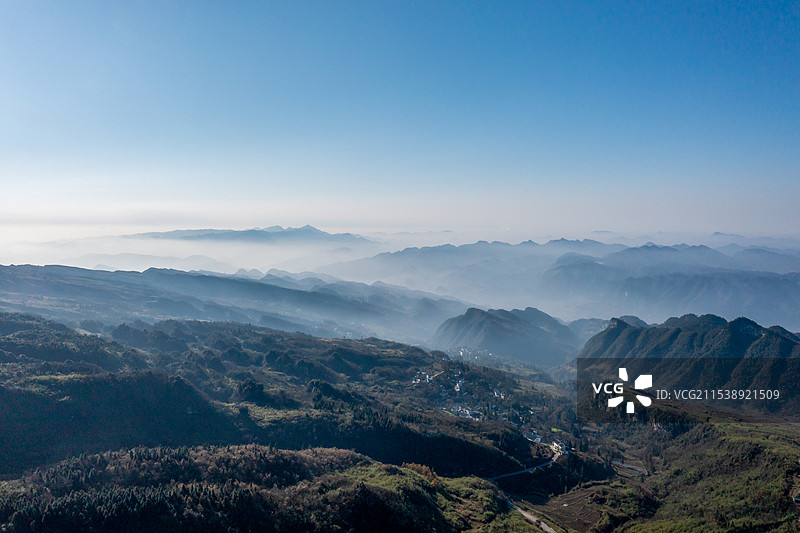 遵义仙人山风车云海风光图片素材