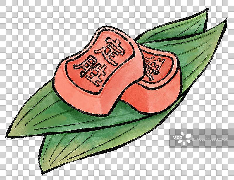 国风杭州美食插画-定胜糕图片素材