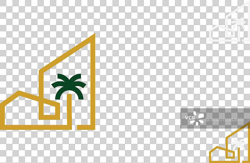 棕榈屋标志设计模板图片素材
