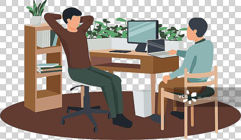 生态未来主义工作场所构图图片素材