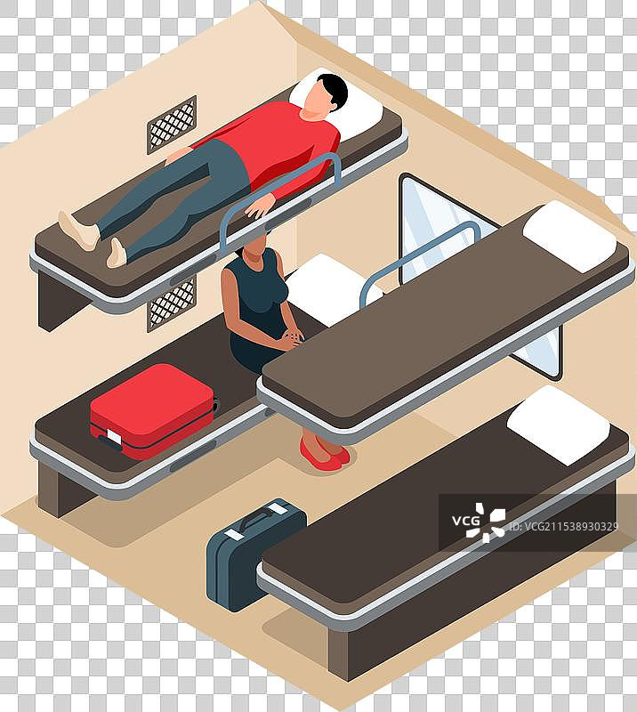 火车车厢的等距构图图片素材