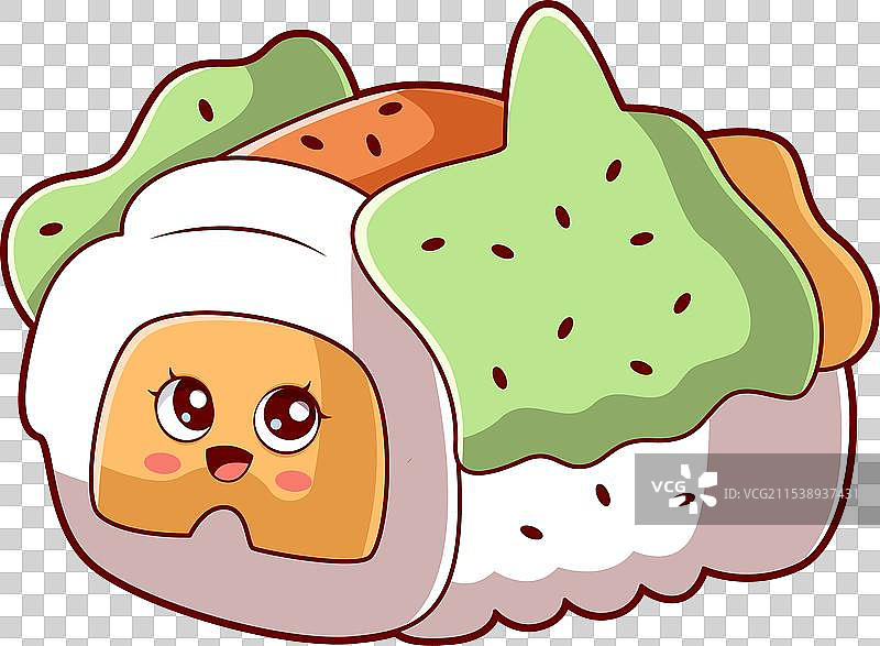 可爱的日本食品角色设计图片素材