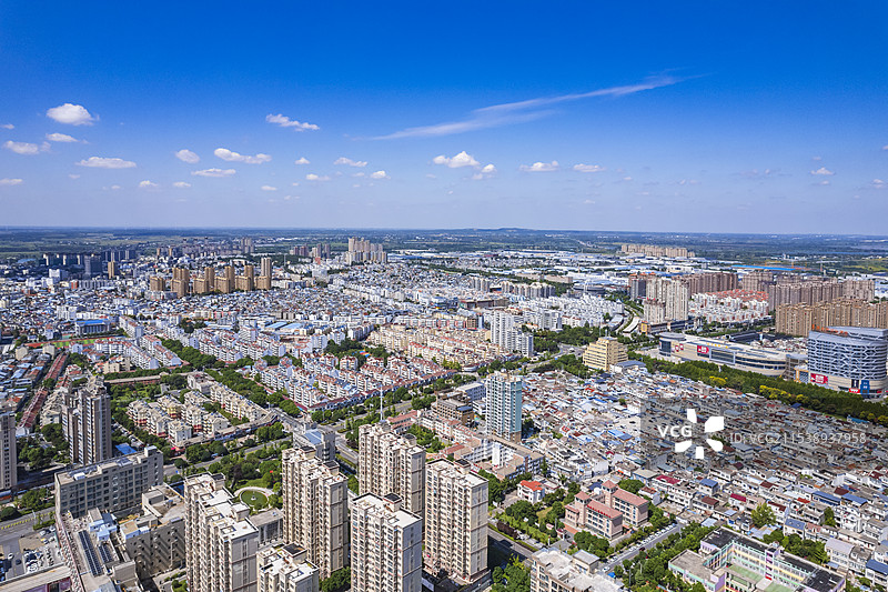 安徽滁州明光夏天城市建筑风景航拍图片素材
