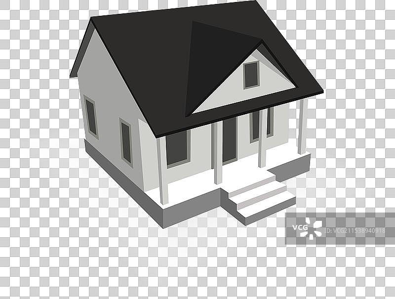 简单的3D房子图片素材