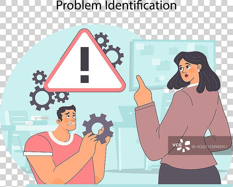 问题识别概念平面图图片素材