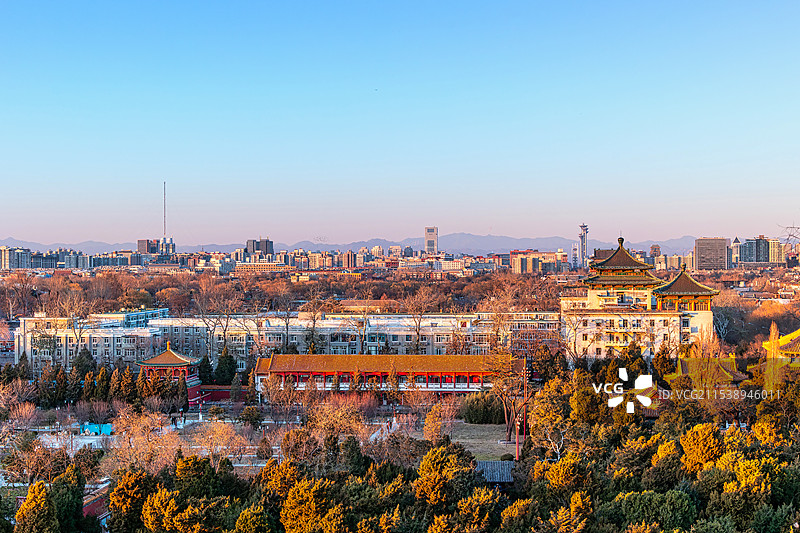 北京景山公园中轴线图片素材