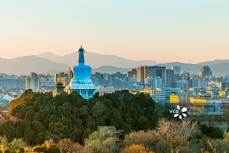 北京景山公园中轴线图片素材