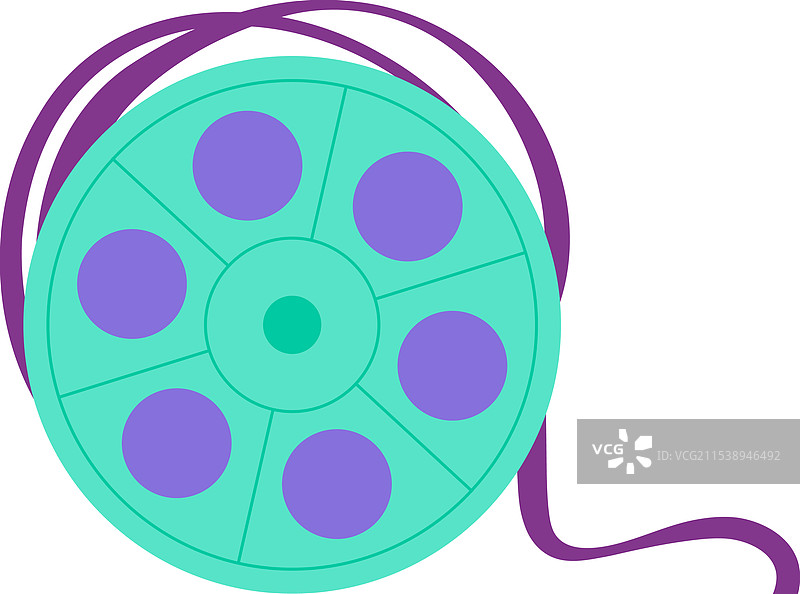 复古电影胶卷彩色图标图片素材