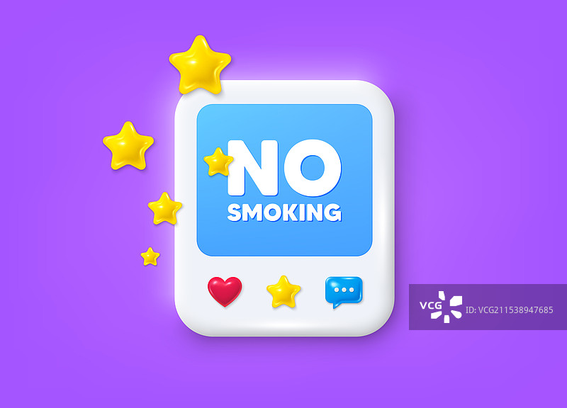 禁止吸烟标志 停止吸烟标志 社交媒体帖子图片素材