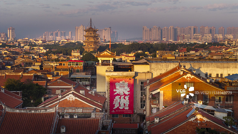 福建泉州西街 泉州钟楼 泉州古城图片素材
