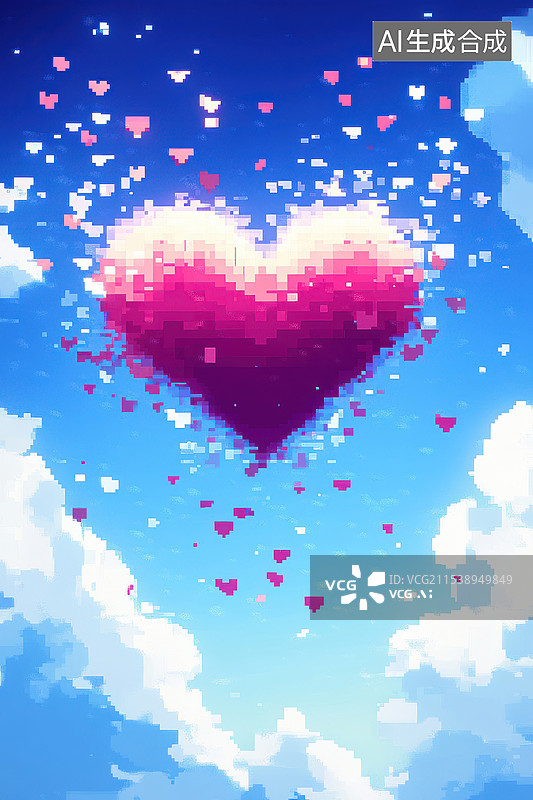 【AI数字艺术】七夕情人节520脱单恋爱活动背景图片素材