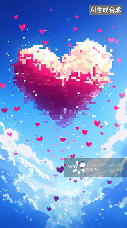 【AI数字艺术】七夕情人节520脱单恋爱活动背景图片素材