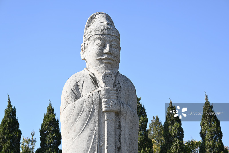 唐睿宗李旦桥陵陕西西安渭南蒲城武则天李治李隆基墓葬图片素材