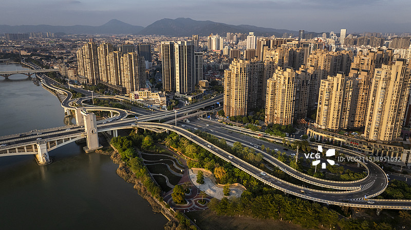 福建泉州城市风景 田安大桥 泉州大桥图片素材