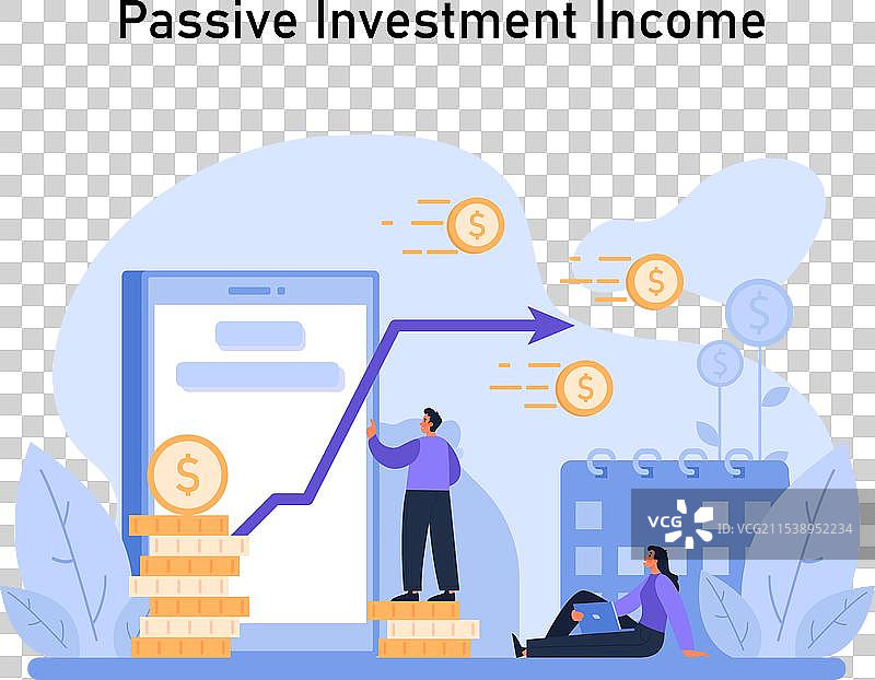被动投资收入产生稳定收益图片素材