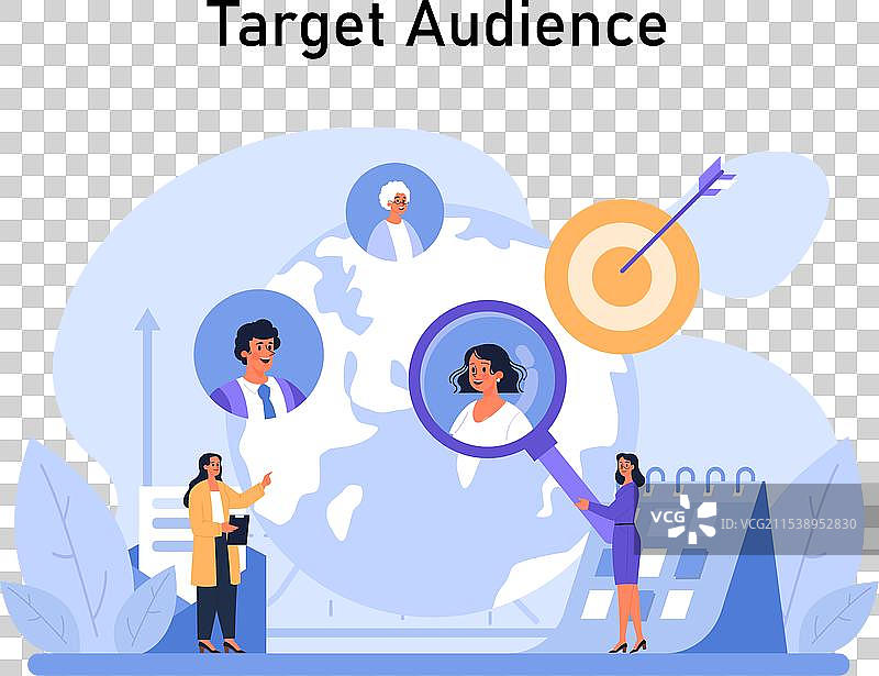 目标受众概念平面图图片素材