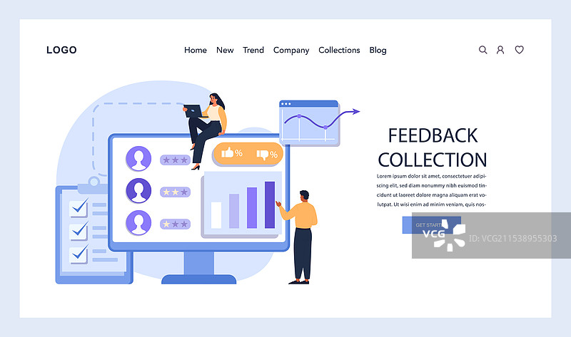 团队在大屏幕上分析客户反馈图片素材