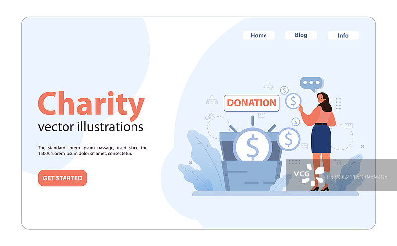 慈善和慈善基金会网页横幅图片素材