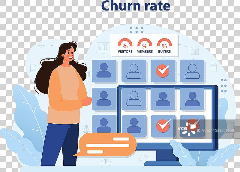 流失率分析显示持平图片素材