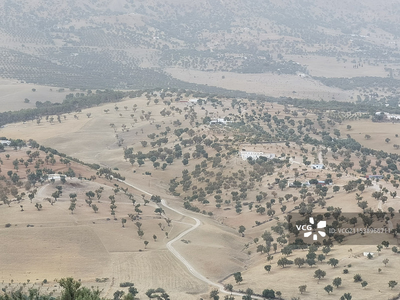 航拍视角俯瞰摩洛哥非斯市Fes图片素材