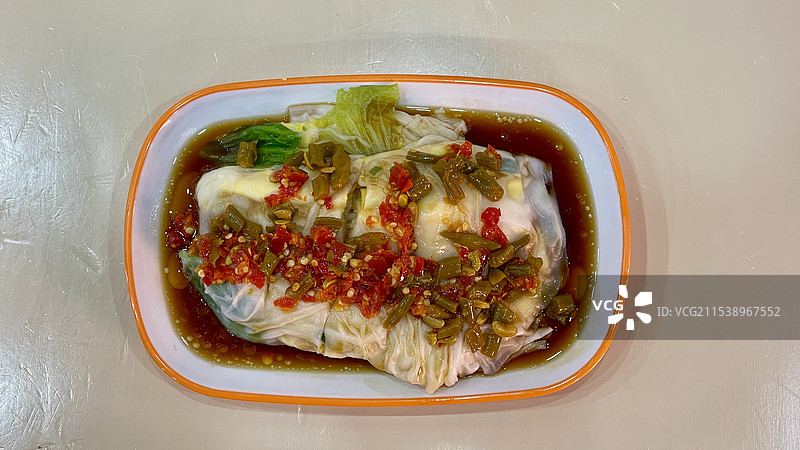 广东特色美食肠粉广式鸡蛋肠粉图片素材