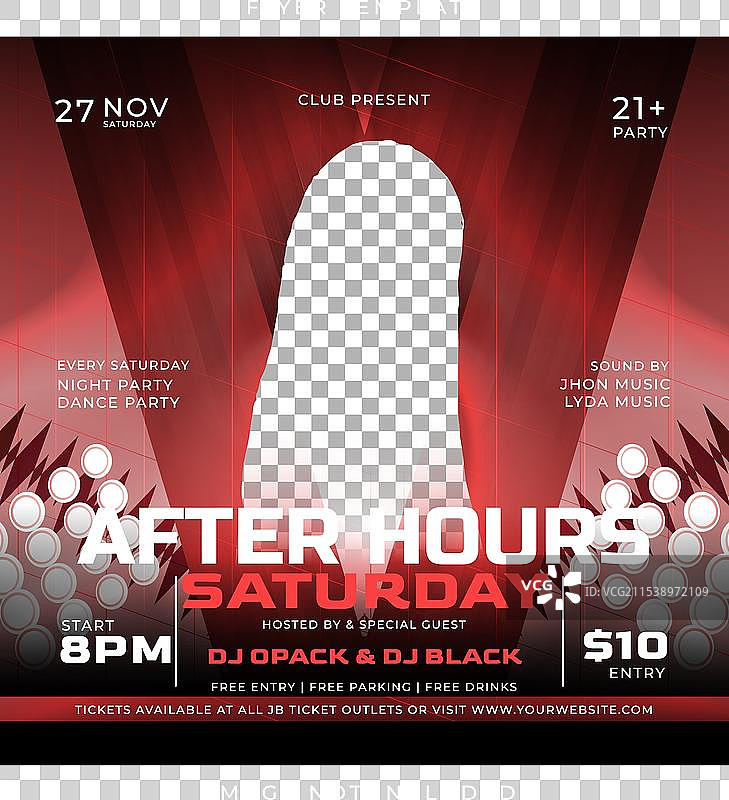 周六派对宣传单模板图片素材