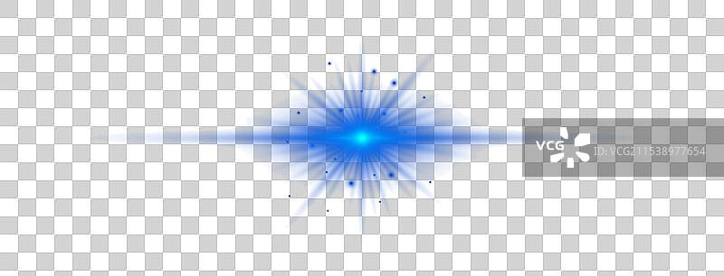 蓝色水平光效镜头光晕图片素材