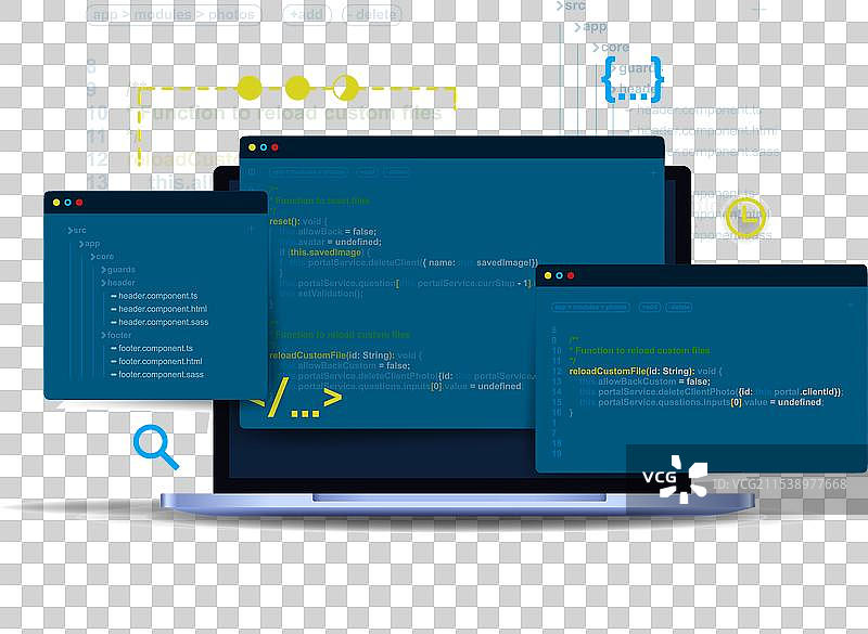 计算机编程软件或游戏开发图片素材