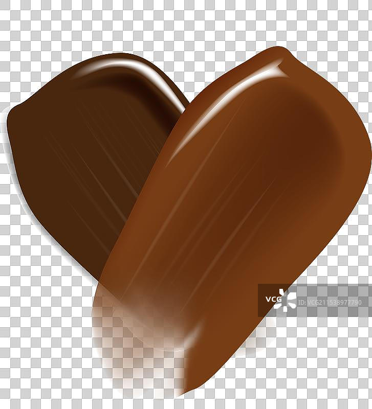 逼真的巧克力涂抹在浅色背景上图片素材