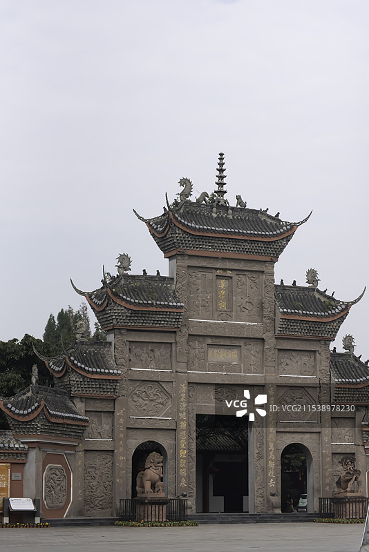 四川德阳孝泉古镇姜公坟、邻姑泉、武圣宫图片素材