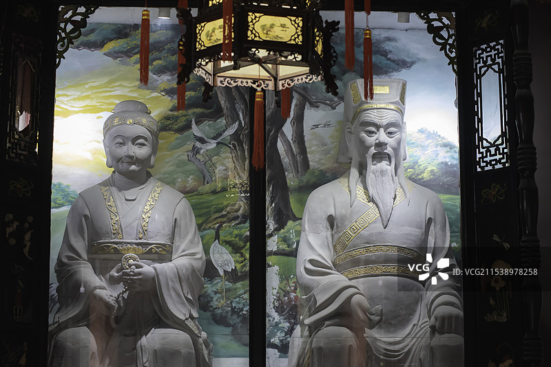 四川德阳孝泉古镇姜公坟、邻姑泉、武圣宫图片素材