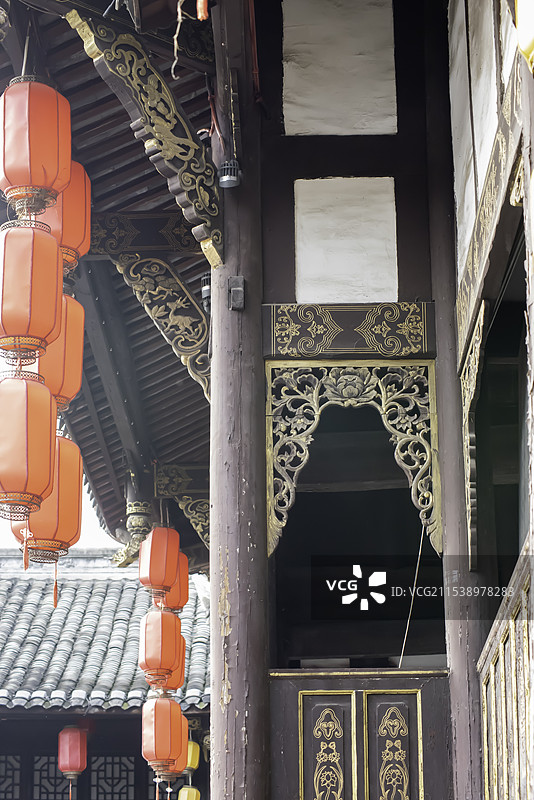 四川德阳孝泉古镇姜公坟、邻姑泉、武圣宫图片素材